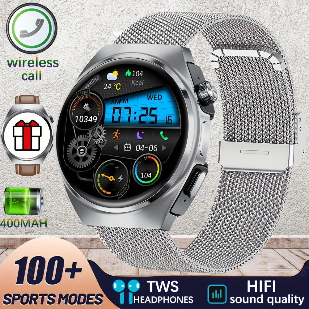 DAORKOW 2-in-1 Smart Watch with Built-In Earbuds, IP67