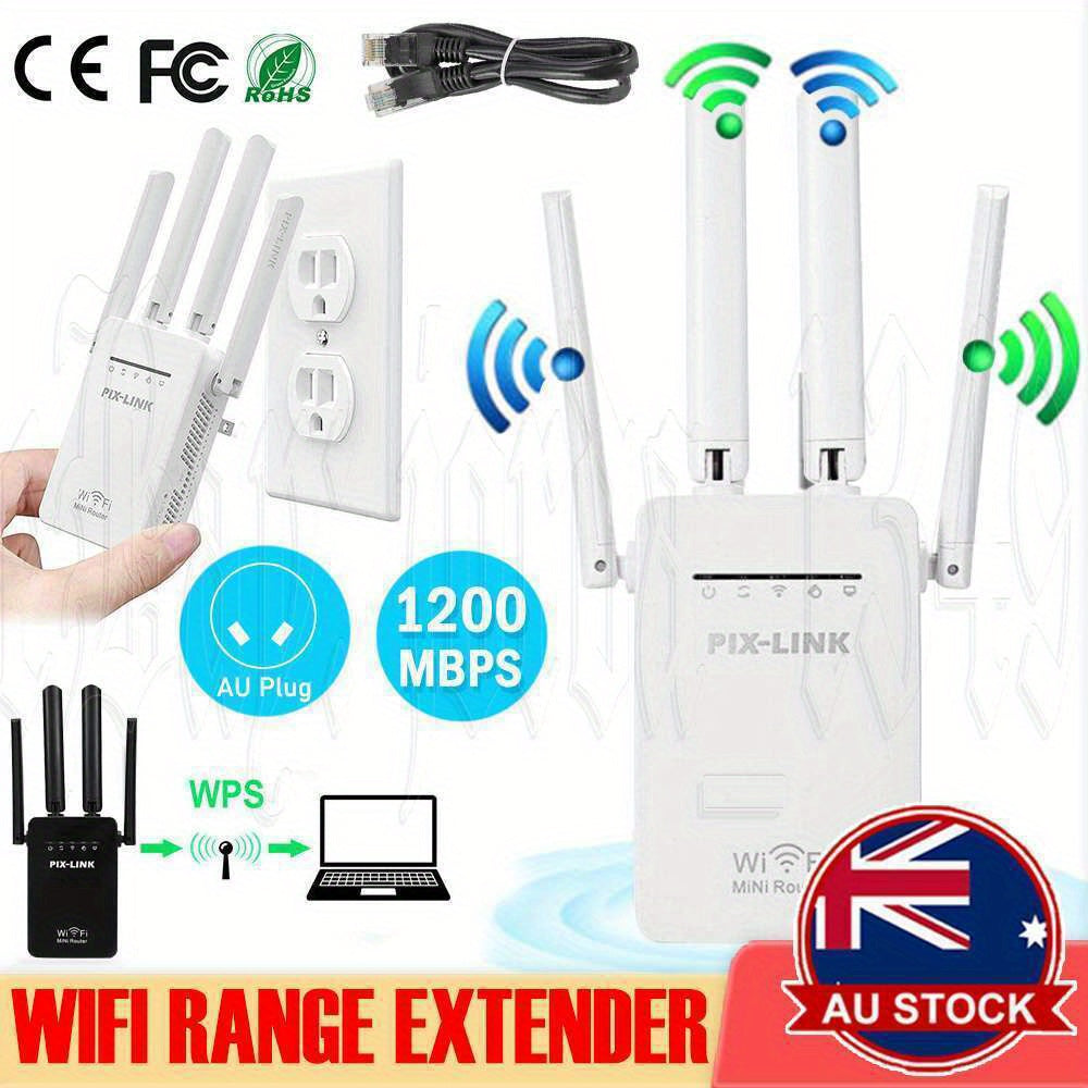 1200Mbps Dual-Band WiFi Range Extender & Signal Booster