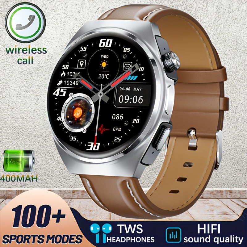 DAORKOW 2-in-1 Smart Watch with Built-In Earbuds, IP67