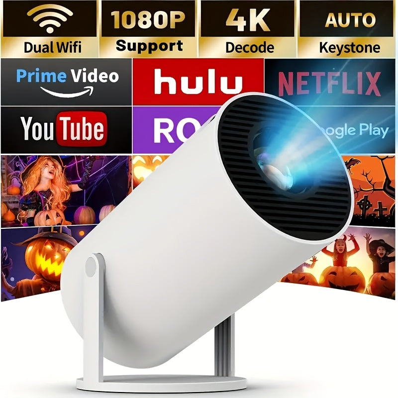 Mini 4K Portable Projector with 180° Rotation