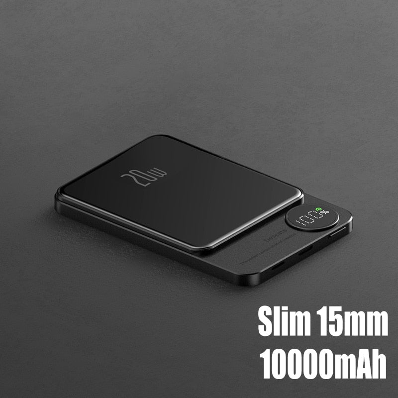 10000mAh Macsafe Powerbank Magnetic Power Bank Wireless Charger Mini Slim External Auxiliary Spare Battery For iphone 12 13 14