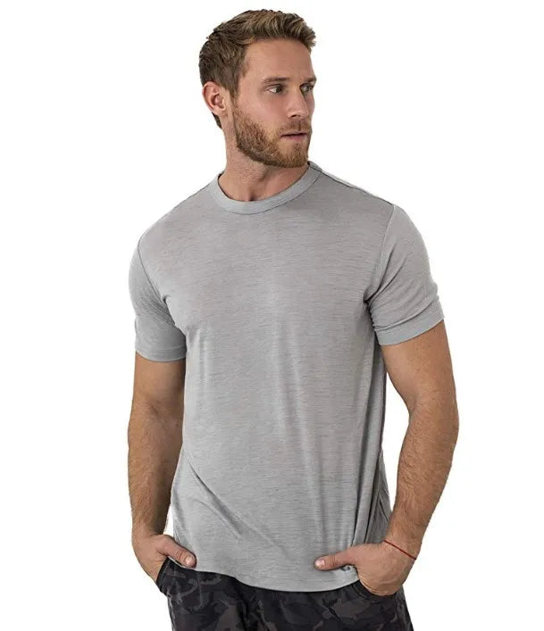 100% Merino Wool T Shirt Men Merino Wool T Shirt Base Layer Merino Wool Shirt Soft Wicking Breathable Anti-Odor No-itch USA Size