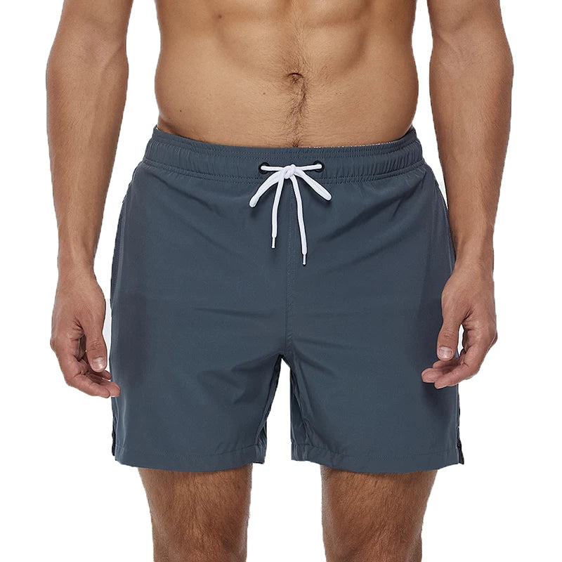 Escatch Brand 2024 Men's Stretch Swim Trunks Quick Dry Beach Shorts With Zipper Pockets and Mesh Lining