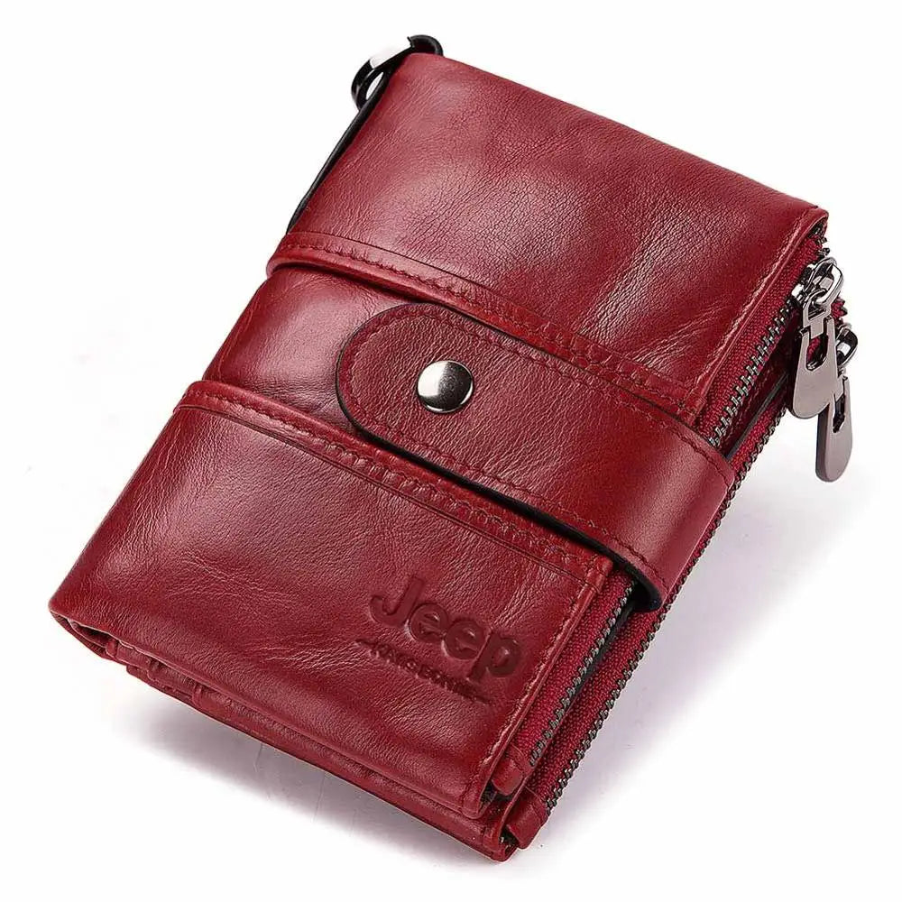 2022 100% Genuine Leather Rfid Wallet Men Crazy Horse Wallets with Coin Purse Short Male Money Bag Mini Walet High Quality Boys