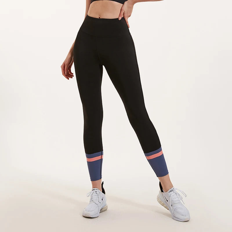 Vansydical Women Running Tights Trouser High Waist Yoga Pants Female Fitness Jogging Leggings Spliced Colors брюки женские