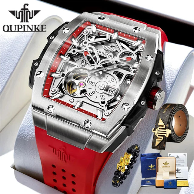 Oupinke 3213 Automatic Skeleton Chronograph Watch - view 9