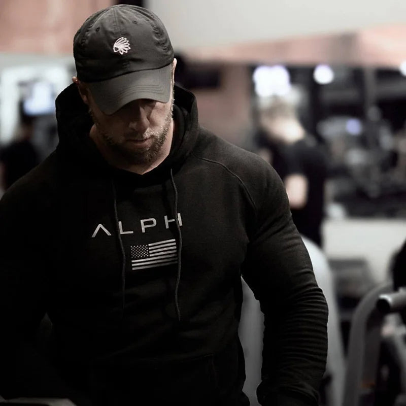 Men's Gym Hoodies Man Cotton Hooded Pullovers Sweatshirts Running Workout Sportswear Casual Male Spring And Autumn Clothing