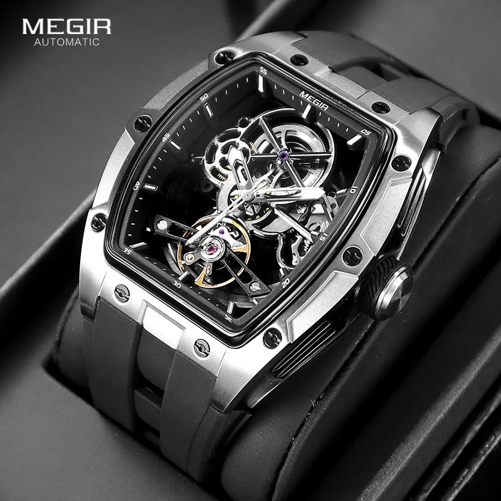 MEGIR 2242 Automatic Watch, Tonneau Dial