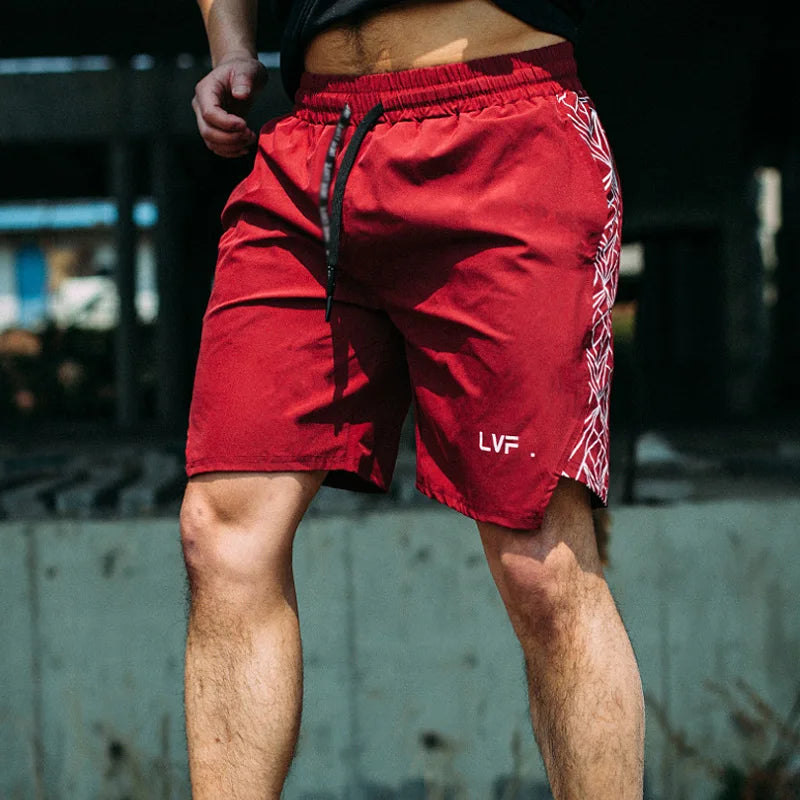 Man Quick Dry Shorts Fitness Sports Workout Bodybuilding Running Short Pants Men's Summer Gym Casual Breathable Fashion Shorts