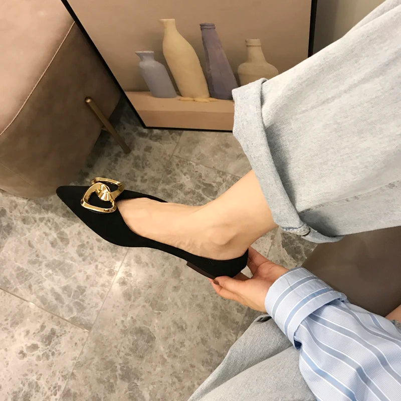 Flat Shoes for Women Black Flats Dressy Comfort Pointed Toe Slip on Casual Shoes Big Size 43 44 45 46