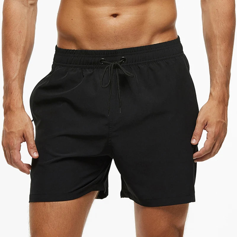 Escatch Brand 2024 Men's Stretch Swim Trunks Quick Dry Beach Shorts With Zipper Pockets and Mesh Lining