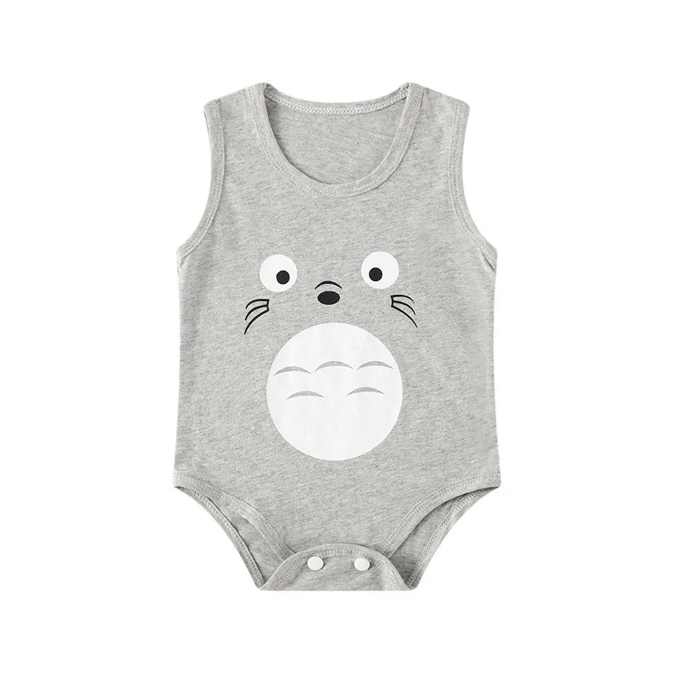 Summer Baby Bodysuit Kids Sleeveless Casual One-Pieces Newborn Boy Girl Cartoon Animal Romper Toddler Jumpsuit Clothes 0-2 Years