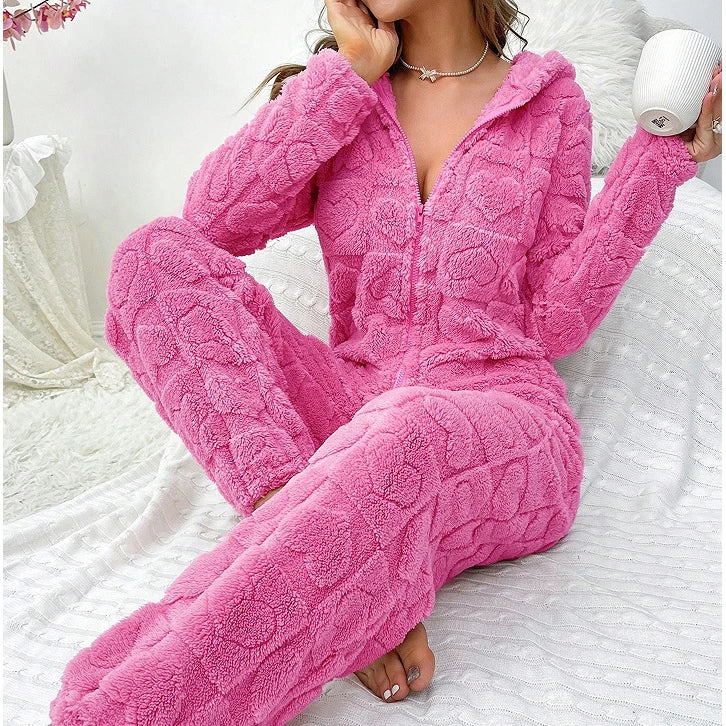 Plush Coral Fleece Cartoon Onesie Pyjamas