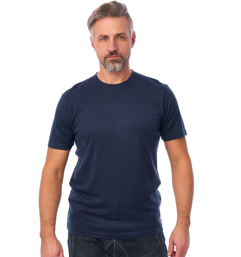 100% Merino Wool T-Shirt Men Short Sleeve Merino Shirts Sport Lightweight Base Layer Hiking Tshirt Soft Breathable Undershirt