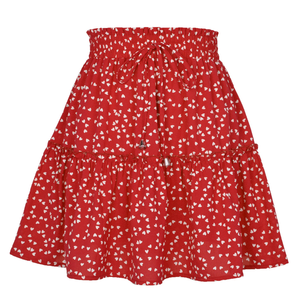 2023 Hot Sexy Ins Women's High Waist Fashion Printed Skirt Bohemian Style Small Floral A-line Female Mini Skirts Womens