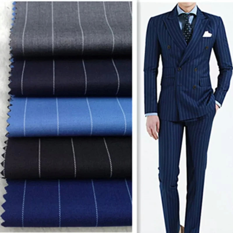 50cm Spring fashion Stripe Suit Fabric Atiku Fabric for Men High Quality Men's jacket Fabrics  Business  fabric Set sewing
