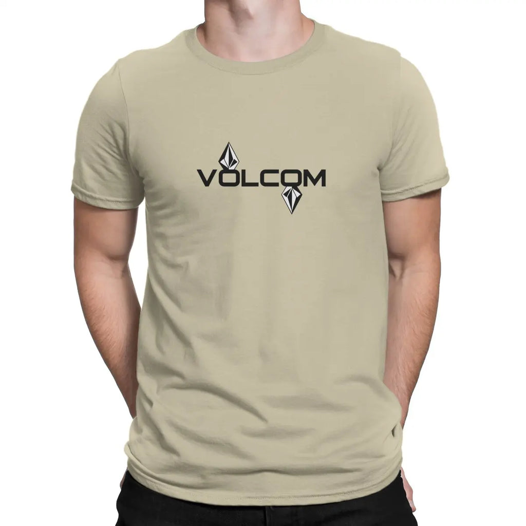 Men's T-Shirts Fan Funny Cotton Tees Short Sleeve V-Volcoms T Shirts Round Collar Clothing New Arrival