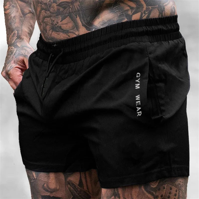 2024 Summer Gym Fitness Men's Shorts Sweatpants Thin Fashion Men Marathon Running Shorts Sports Breathable Training Pants