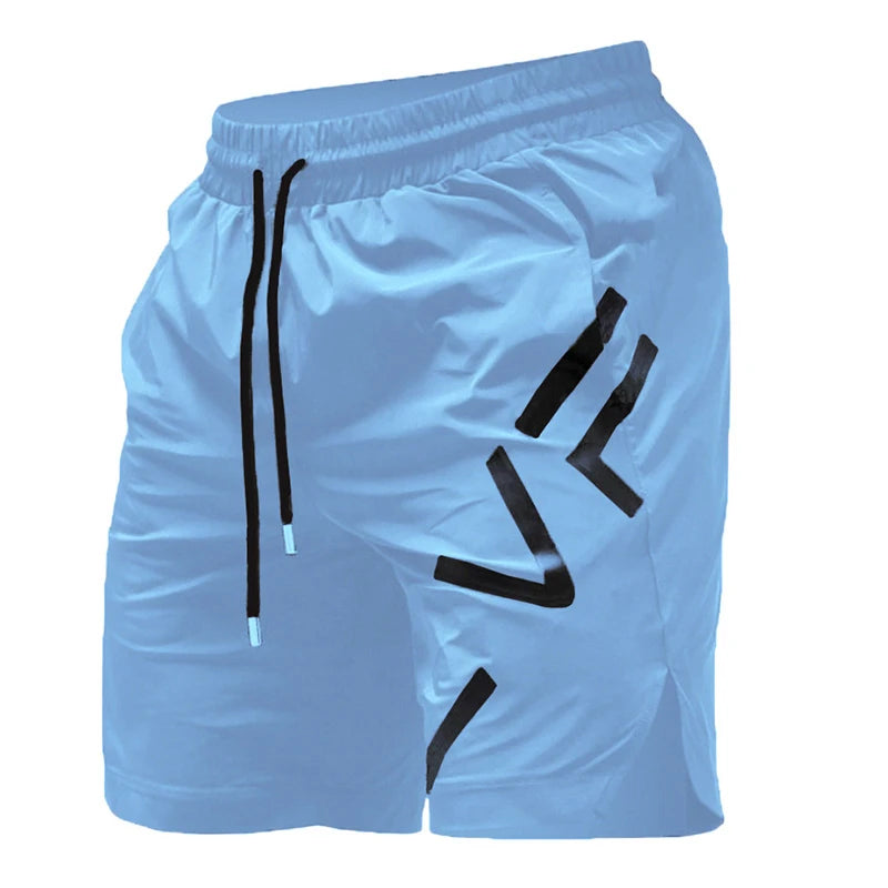 Men's Summer Fitness Sports Training Running Shorts Gym Muscle Man Casual Breathable Quick Dry Workout Bodybuilding Short Pants