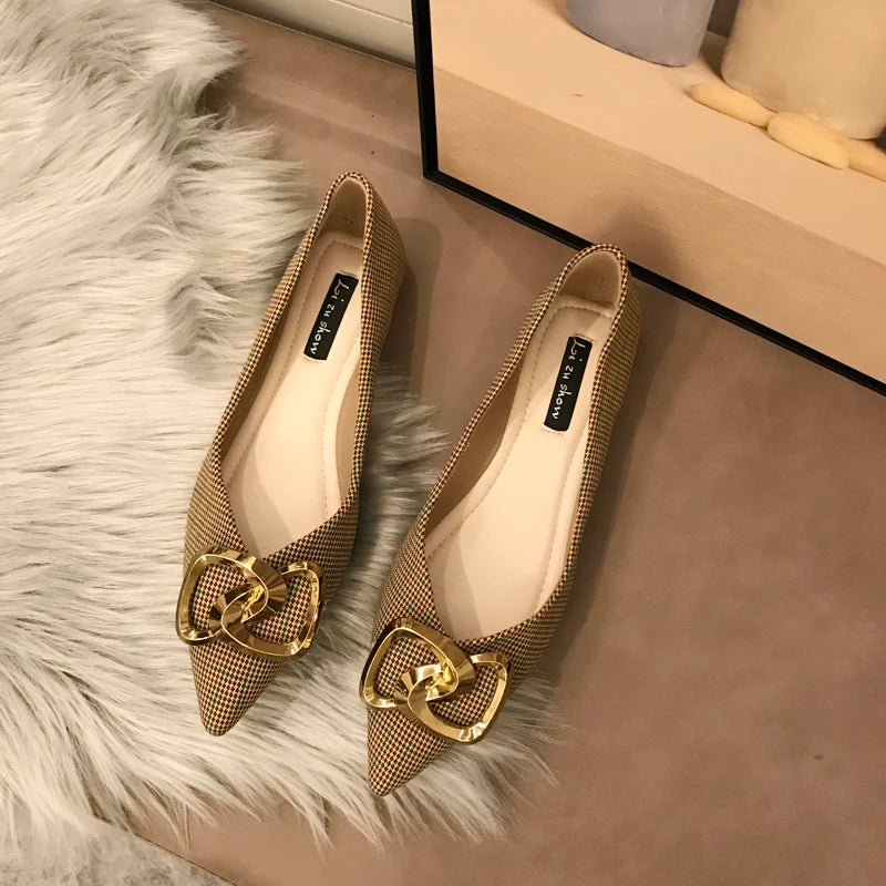 Flat Shoes for Women Black Flats Dressy Comfort Pointed Toe Slip on Casual Shoes Big Size 43 44 45 46