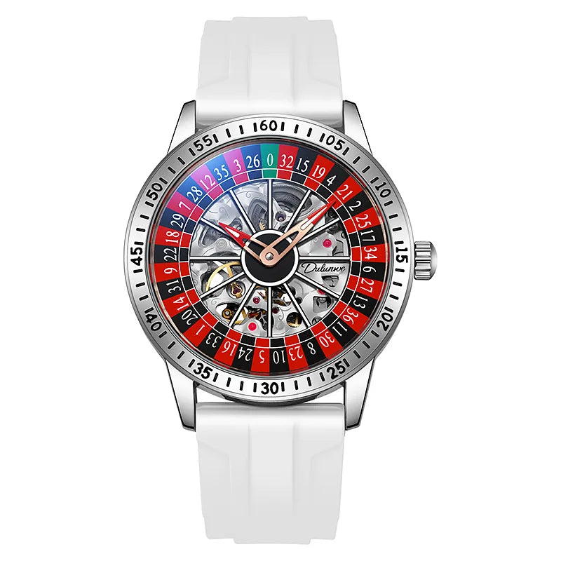 Men's Automatic Watch with Rotating Roulette Dial