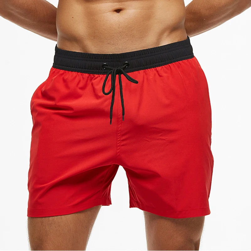 Escatch Brand 2024 Men's Stretch Swim Trunks Quick Dry Beach Shorts With Zipper Pockets and Mesh Lining