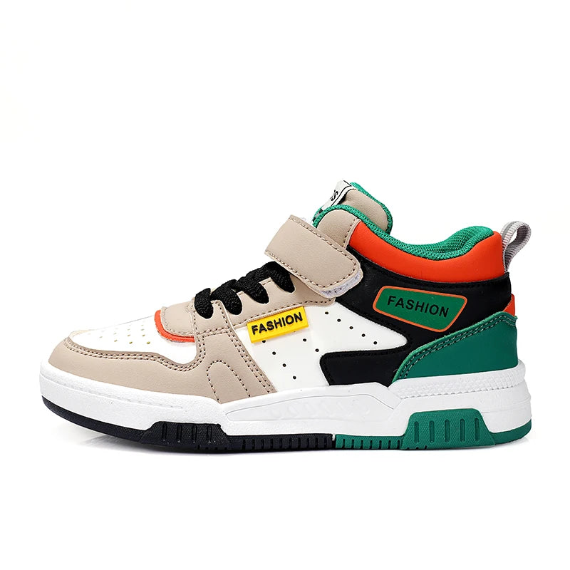 Design Children Sneaker Boys Shoes Skateboard Kids Casual Shoes Sports Tennis High Top Sneaker for Boy