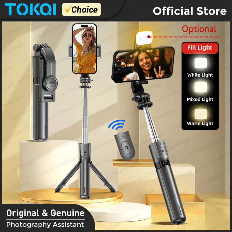 F01 Selfie Stick Tripod Phone Stand Portable Mini Tripod with Wireless Bluetooth for Android and Iphone Smartphone Shooting Vlog