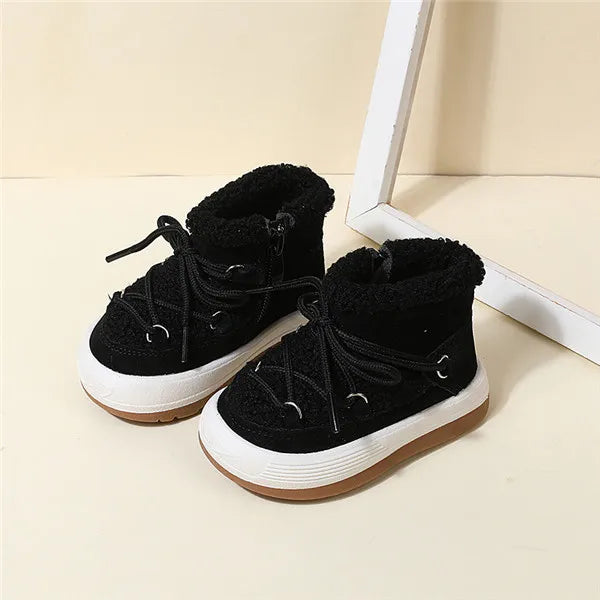 GT-CECD New Baby Boots Warm Plush Rubber Sole Toddler Kids Sneakers  Infant Shoes Fashion Little Boys Girls Boots