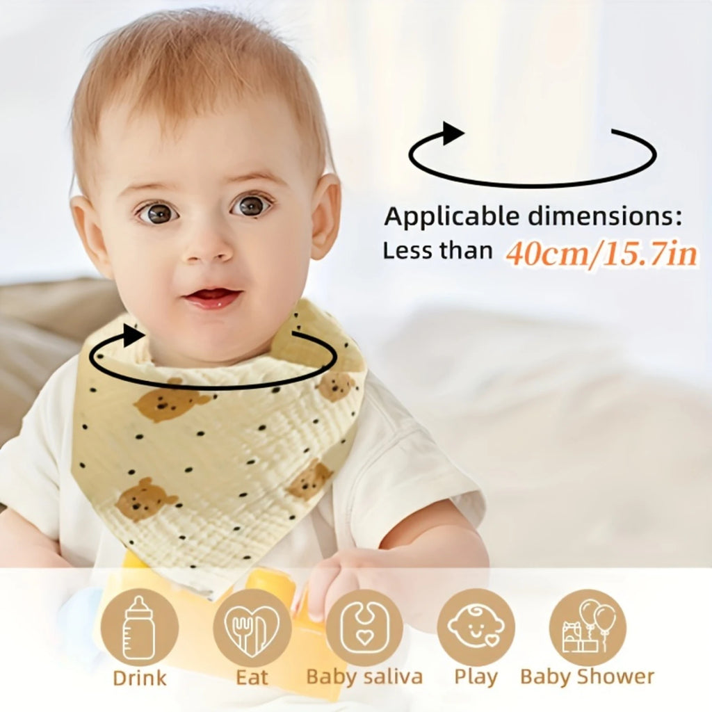 6pcs Muslin Baby Bibs, Bandana Scarf Bibs for Boys Girls - Easter Gift Leather apron Mens apron Womens apron Transparent apron