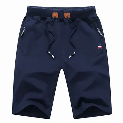 2024 New Men's Shorts Summer Breeches Cotton Casual Sweat Bermudas Men Black Homme Classic Brand Clothing Beach Shorts Male