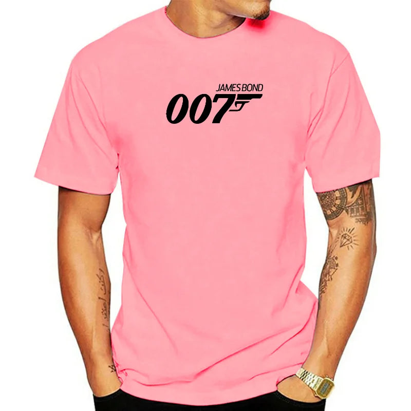 Film Bond 007 New T Shirts Mens Fashion Premium Cotton Clothing Shirt Christmas Day Camisas Hombre Tshirts O Neck