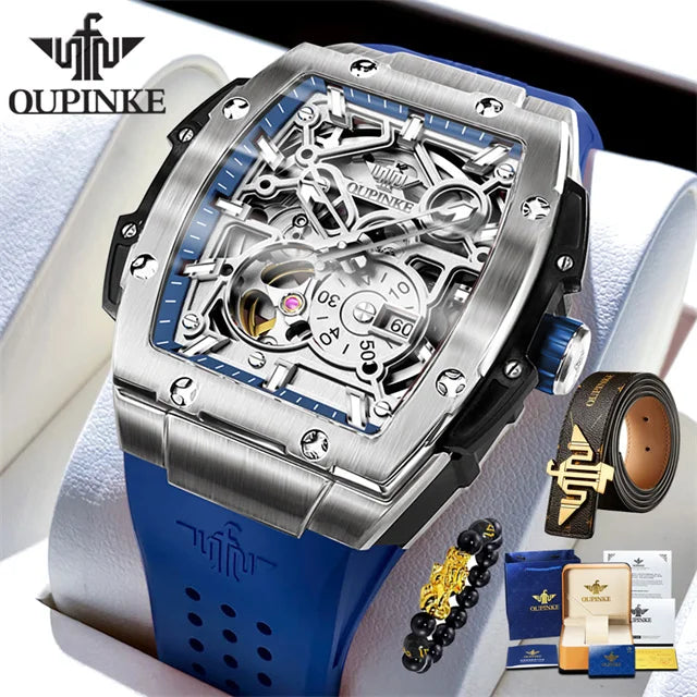 Oupinke 3213 Automatic Skeleton Chronograph Watch - view 8