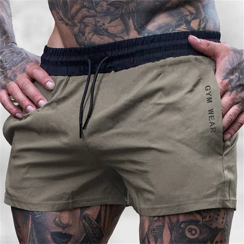 2024 Summer Gym Fitness Men's Shorts Sweatpants Thin Fashion Men Marathon Running Shorts Sports Breathable Training Pants