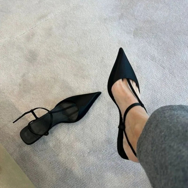 Brand Shoes for Women Sexy Pointed Toe Women's Sandals Comfortable Low Heel Trendy Sandal Simple Versatile Large Size Pumps