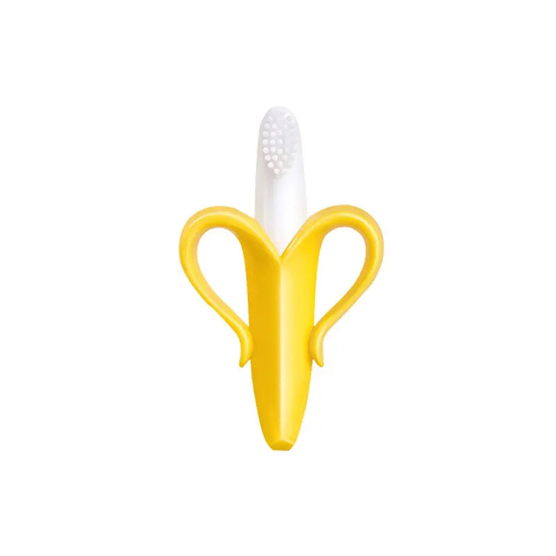 Boxed Children's Banana Teether Molar Sticks Bites Food Grade Silicone Fruit Teether Baby Training Toothbrush Dropshipping