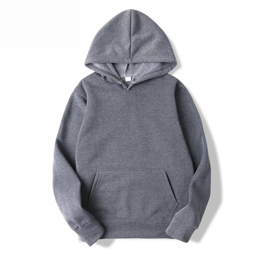 Fashion Men's Hoodies New Autumn and Winter Casual Hoodies Sweatshirts Men's Top Solid Color Fleece Hoodies Sweatshirt Male