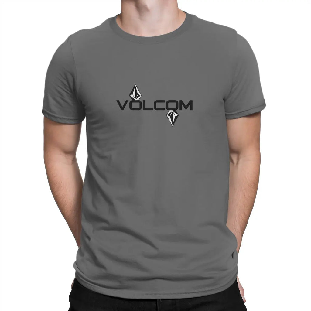 Men's T-Shirts Fan Funny Cotton Tees Short Sleeve V-Volcoms T Shirts Round Collar Clothing New Arrival