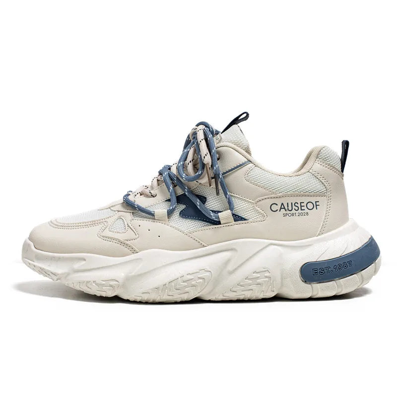 Fashion Men Sneakers Breathable Chunky Sneakers Men Casual Shoes Height Increasing Dad Shoes Thick Sole Male Trendy