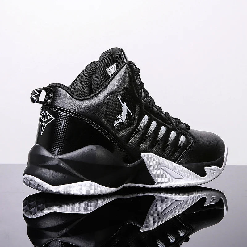 Brand Leather Men Sneakers Comfortable Basketball Non-Slip Lightweight Shoes Men's Training Basket Waterproof Basketball Boots