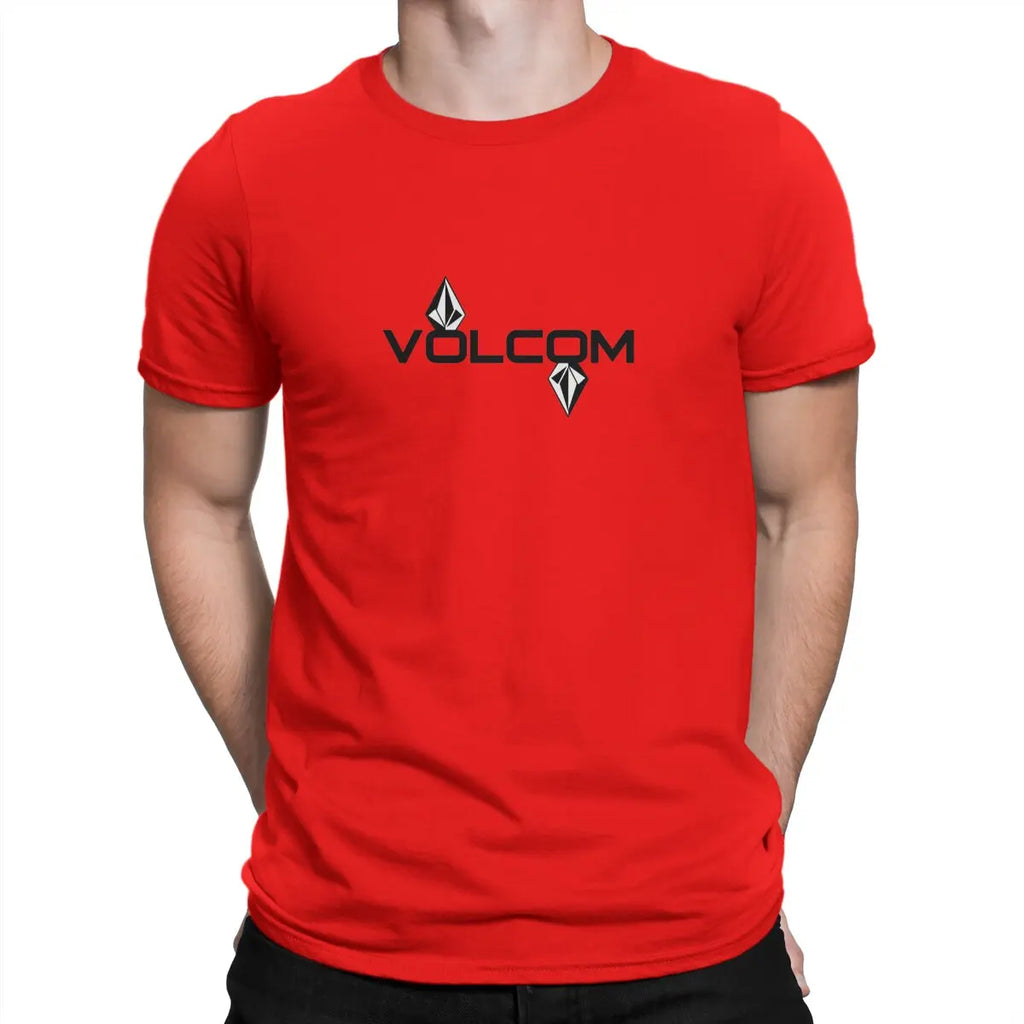 Men's T-Shirts Fan Funny Cotton Tees Short Sleeve V-Volcoms T Shirts Round Collar Clothing New Arrival