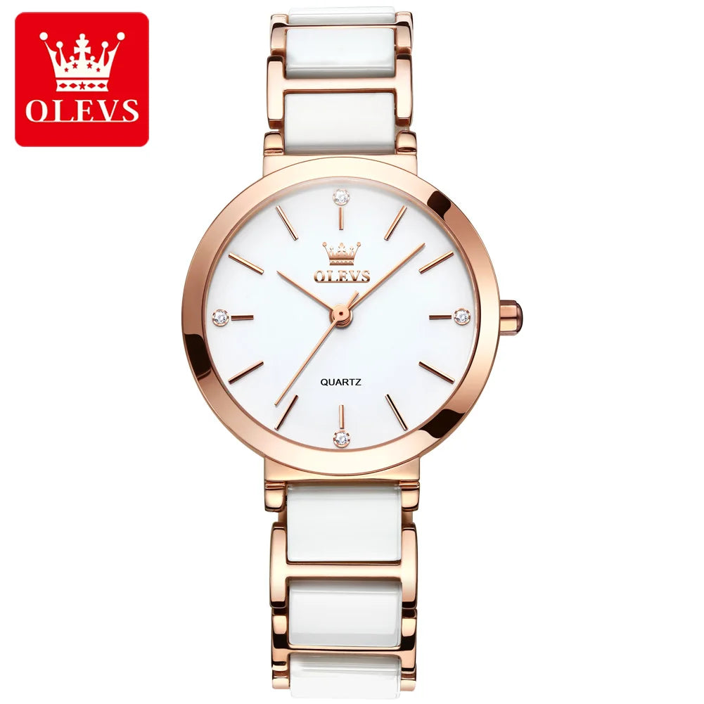 OLEVS Women's Wristwatch Luxury Brand Watch for Women Elegant Bracelet Waterproof Fashion Quartz Ladies Watches Reloj Para Mujer