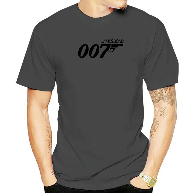 Film Bond 007 New T Shirts Mens Fashion Premium Cotton Clothing Shirt Christmas Day Camisas Hombre Tshirts O Neck