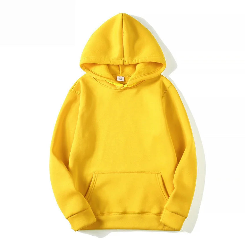 Fashion Men's Hoodies New Autumn and Winter Casual Hoodies Sweatshirts Men's Top Solid Color Fleece Hoodies Sweatshirt Male