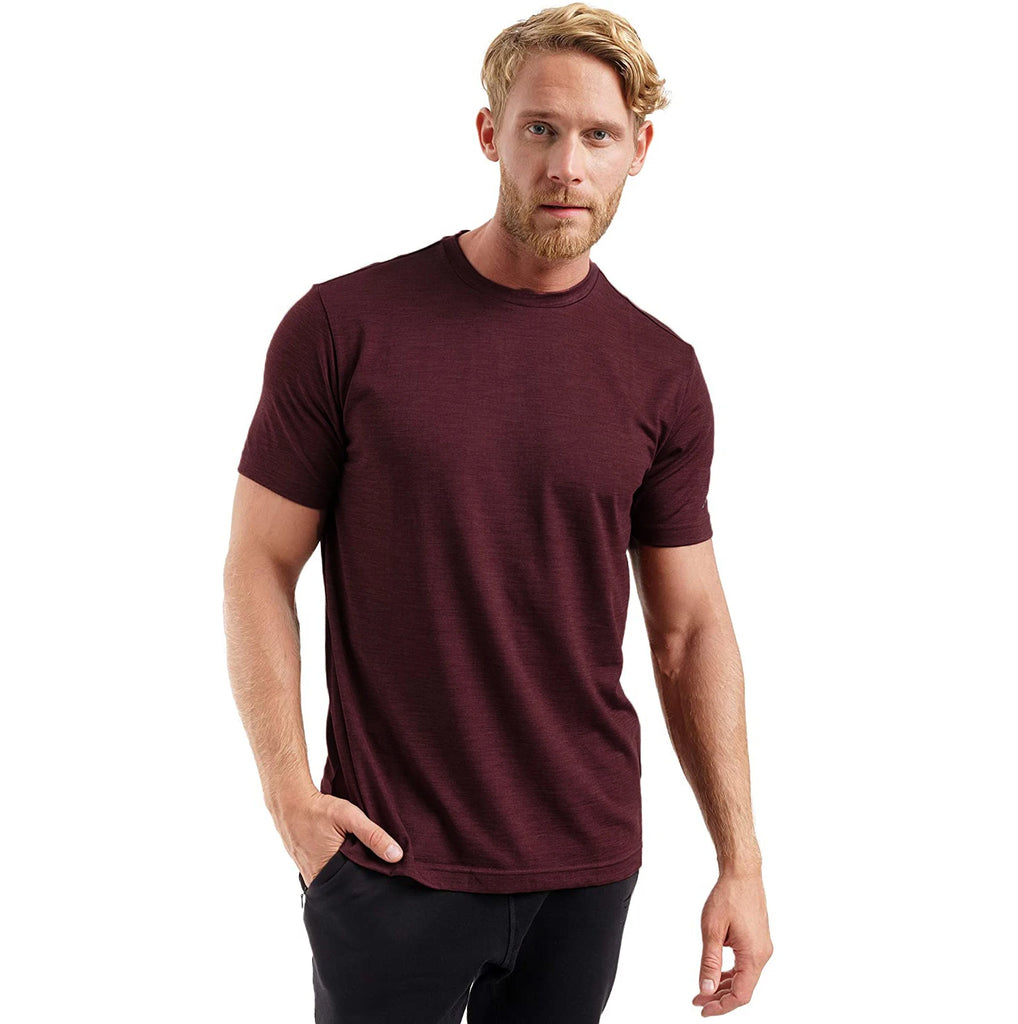 100% Merino Wool T Shirt Men Merino Wool T Shirt Base Layer Merino Wool Shirt Soft Wicking Breathable Anti-Odor No-itch USA Size