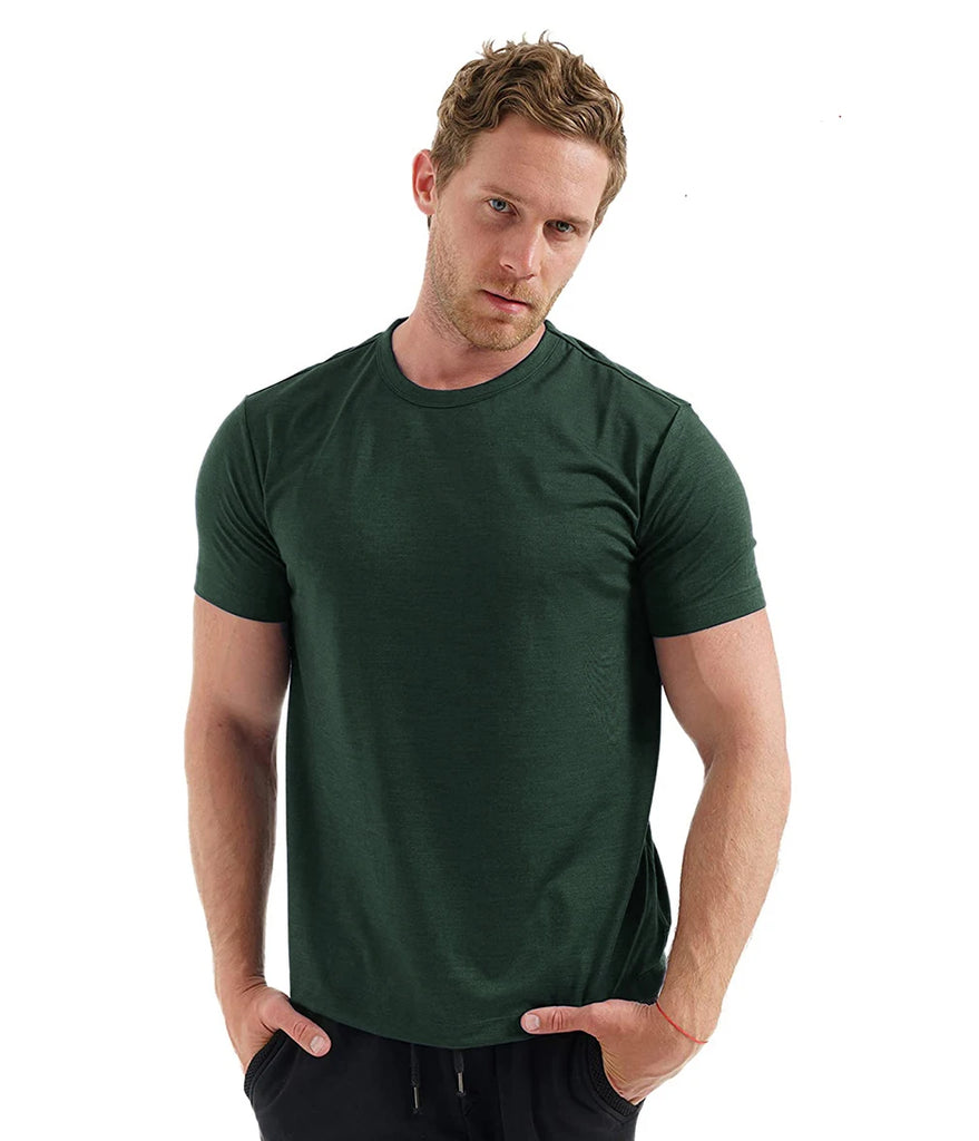 100% Merino Wool T Shirt Men Merino Wool T Shirt Base Layer Merino Wool Shirt Soft Wicking Breathable Anti-Odor No-itch USA Size