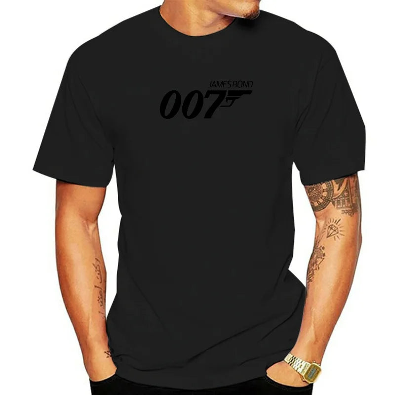 Film Bond 007 New T Shirts Mens Fashion Premium Cotton Clothing Shirt Christmas Day Camisas Hombre Tshirts O Neck