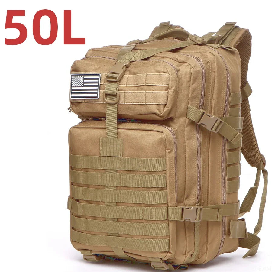 25L/50L Waterproof Tactical Hiking & Camping Backpack