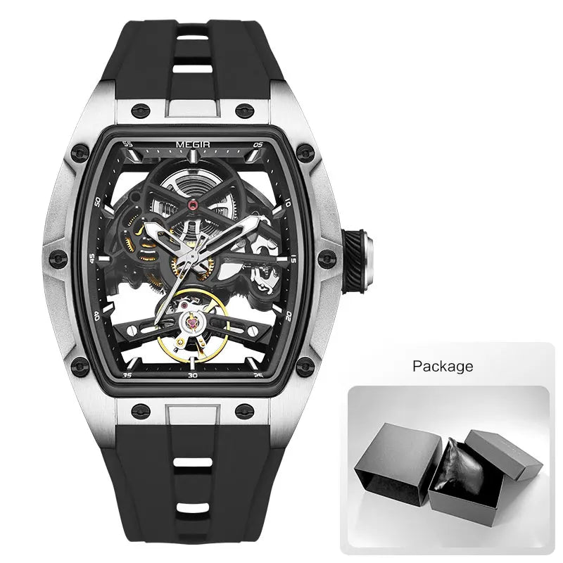 MEGIR 2242 Automatic Watch, Tonneau Dial