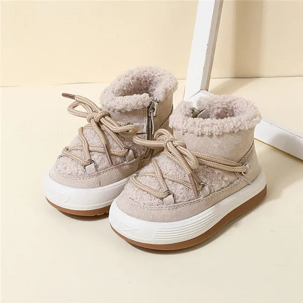 GT-CECD New Baby Boots Warm Plush Rubber Sole Toddler Kids Sneakers  Infant Shoes Fashion Little Boys Girls Boots